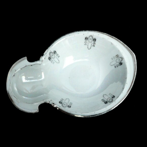 Vintage Silverite China Colonial Pattern Luster Spoon Rest - Picture 1 of 5